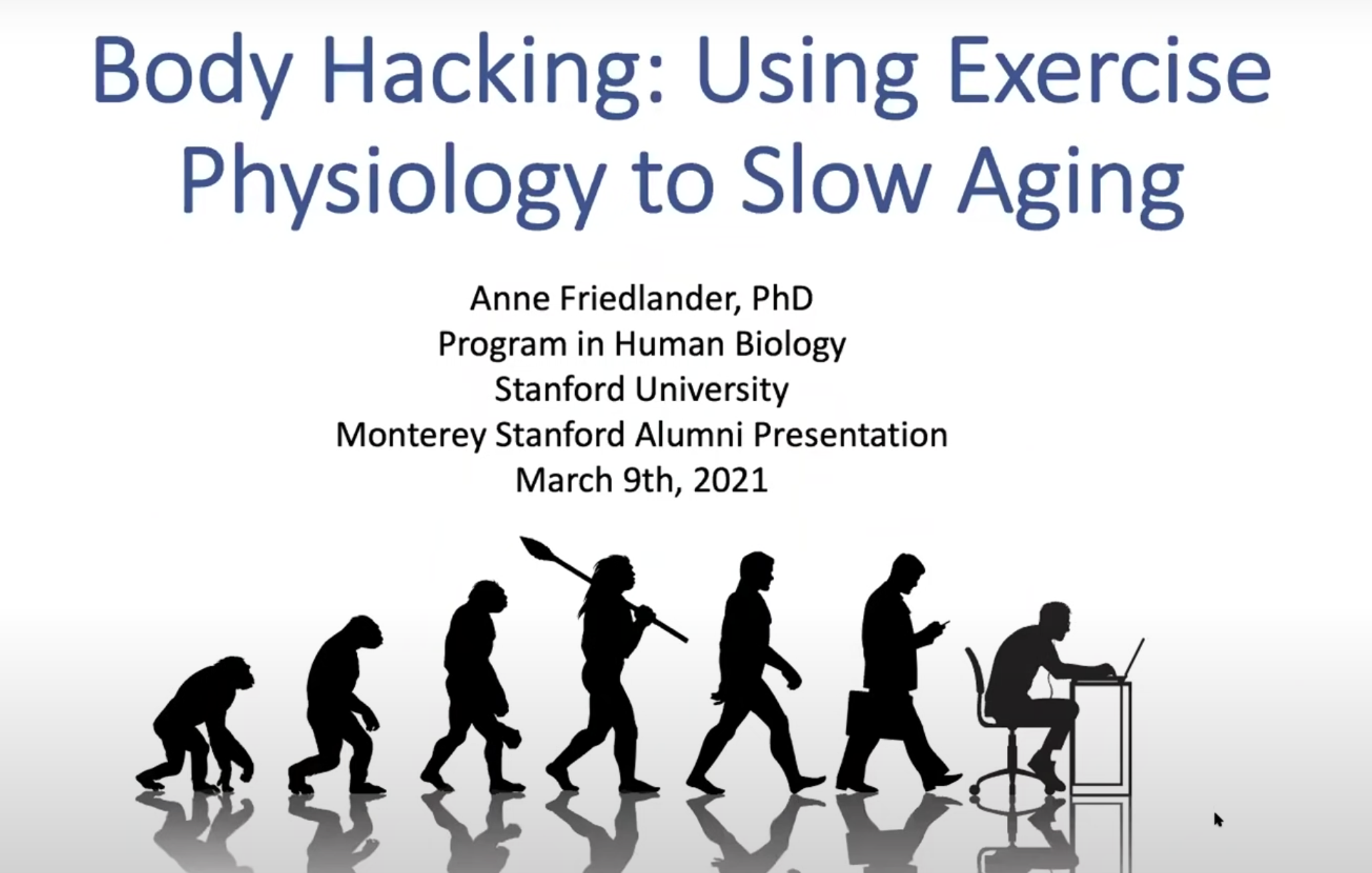 Body Hacking: Using Exercise Physiology to Slow Aging with Anne Friedlander – Stanford Alumni
