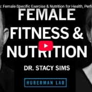 Huberman Lab Podcast Title Slide with Headshots of Andrew Huberman and Stacy Sims